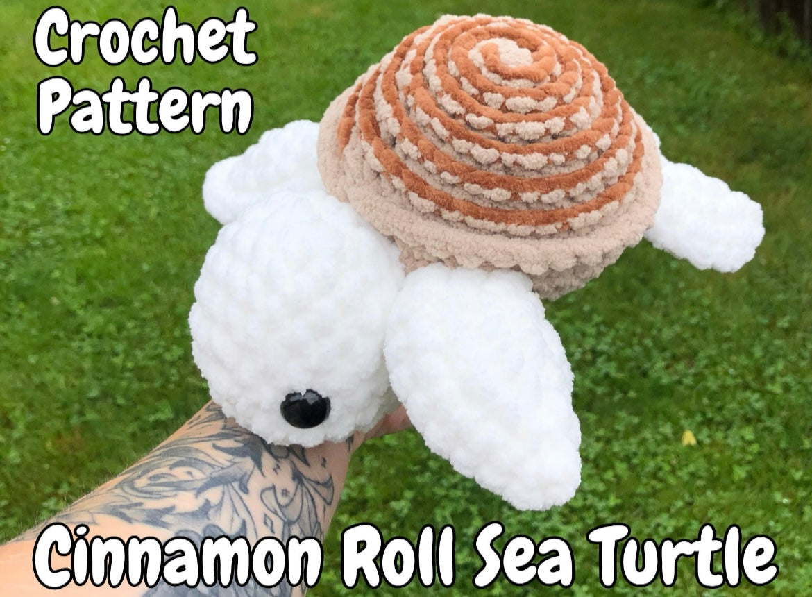 DIGITAL PDF | Cinnamon Roll Sea Turtle Crochet Pattern