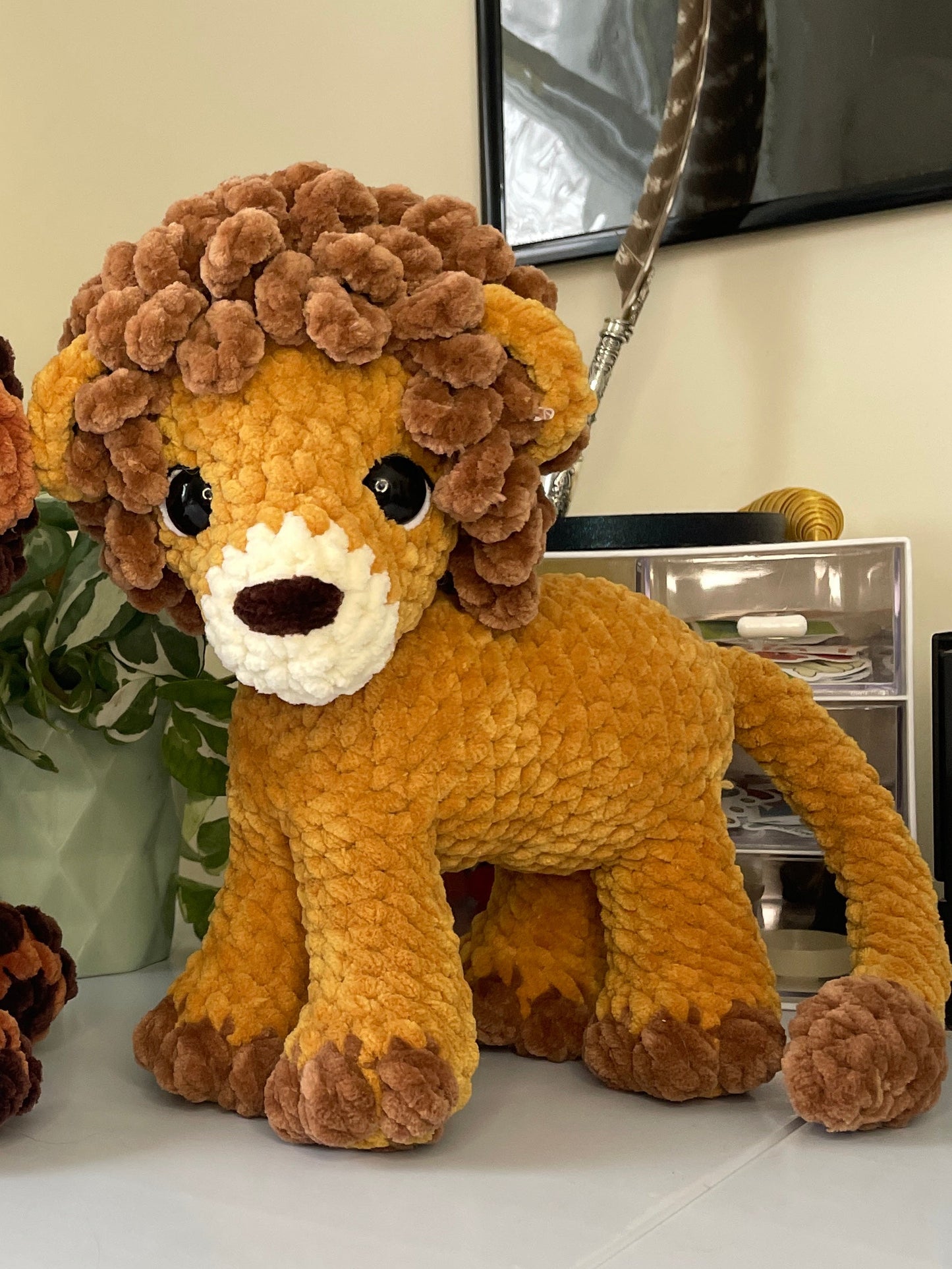 Standing Lion Amigurumi