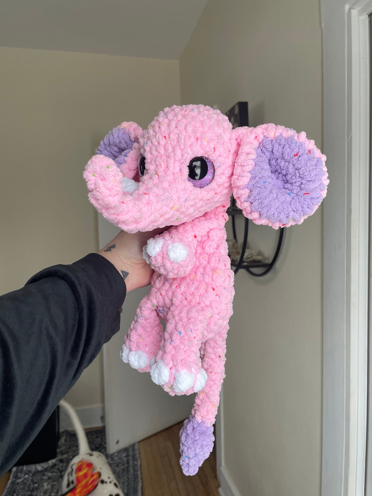 DIGITAL PDF | Tulip The Elephant Snuggler | Low Sew | Crochet Amigurumi Pattern
