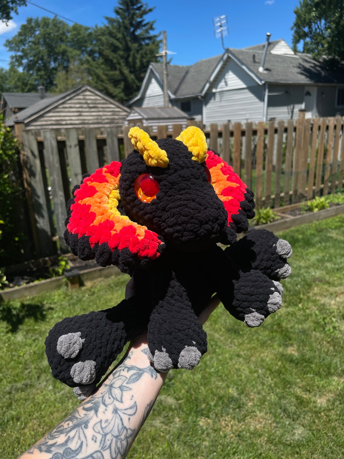 Fire Dinosaur Amigurumi