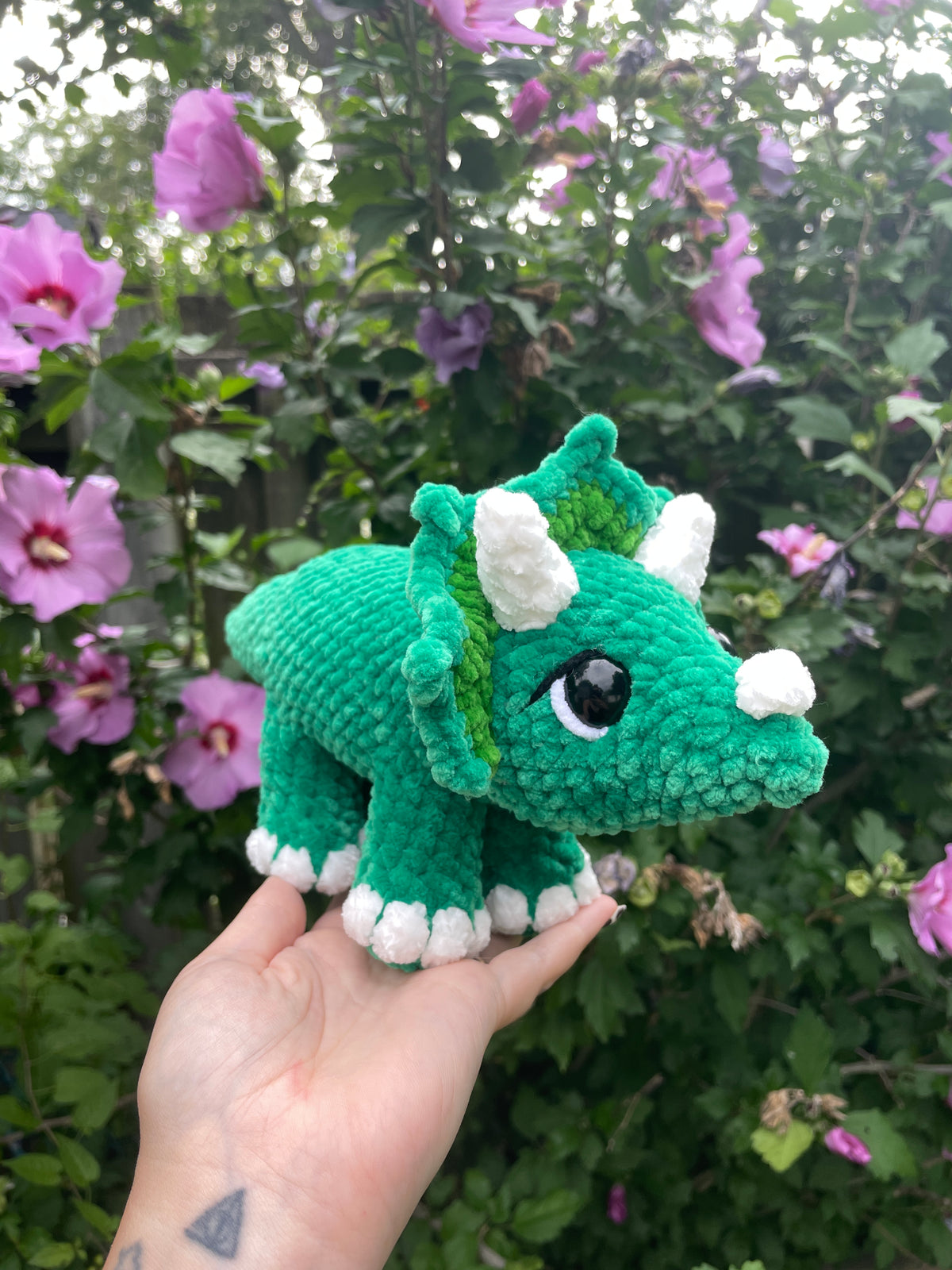 Green Triceratops Amigurumi