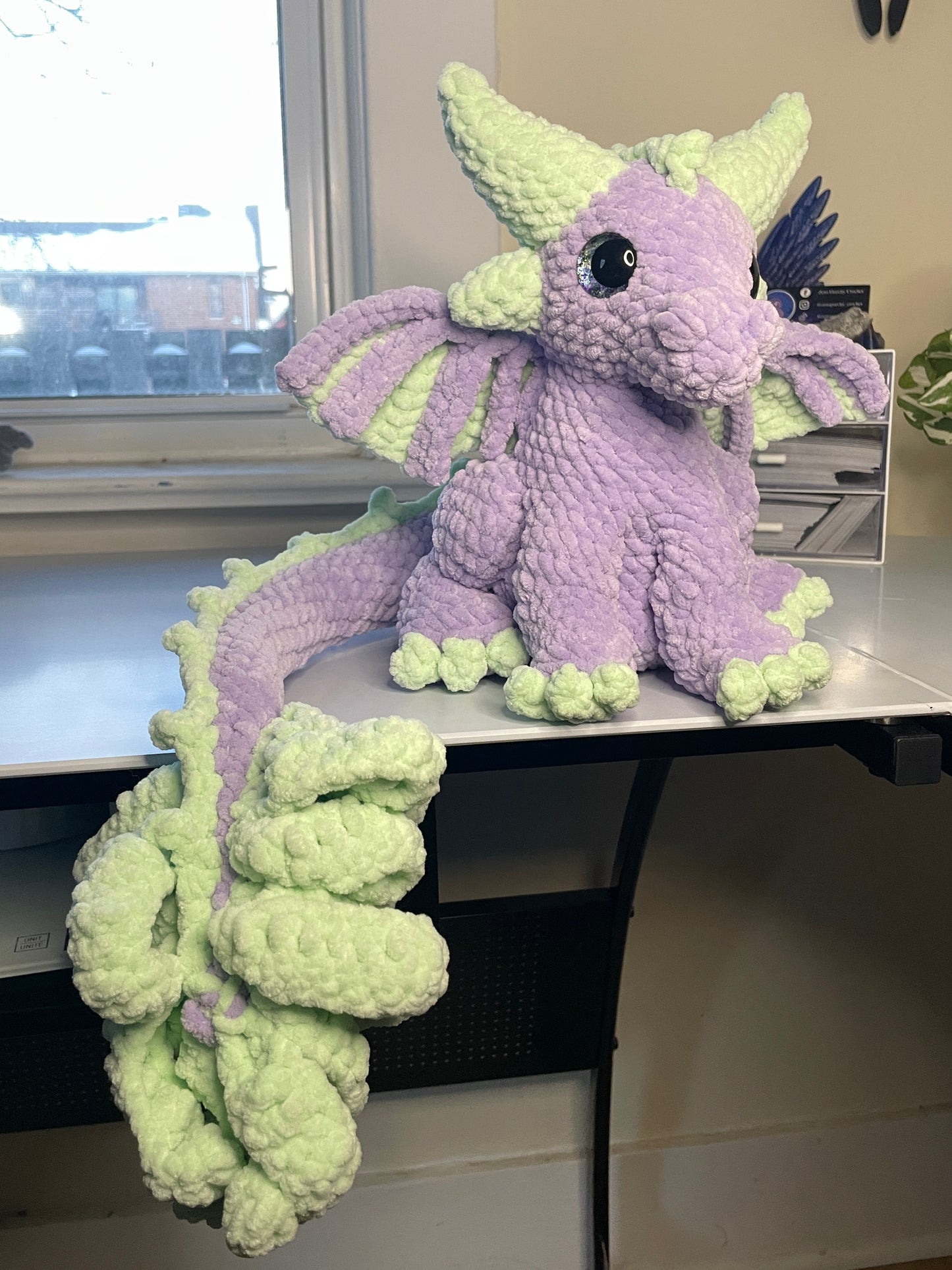 Lavender & Mint Dragon Amigurumi