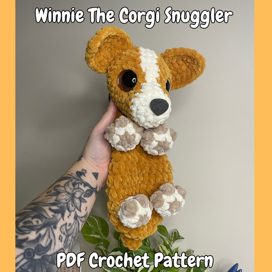 DIGITAL PDF | Winnie The Corgi Snuggler Crochet Amigurumi Pattern