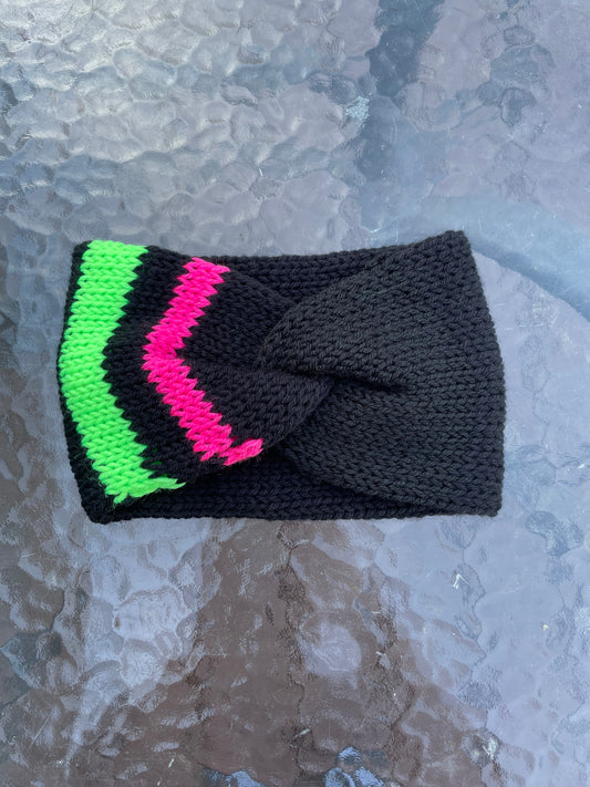 Black, green & pink Woman’s Ear Warmer