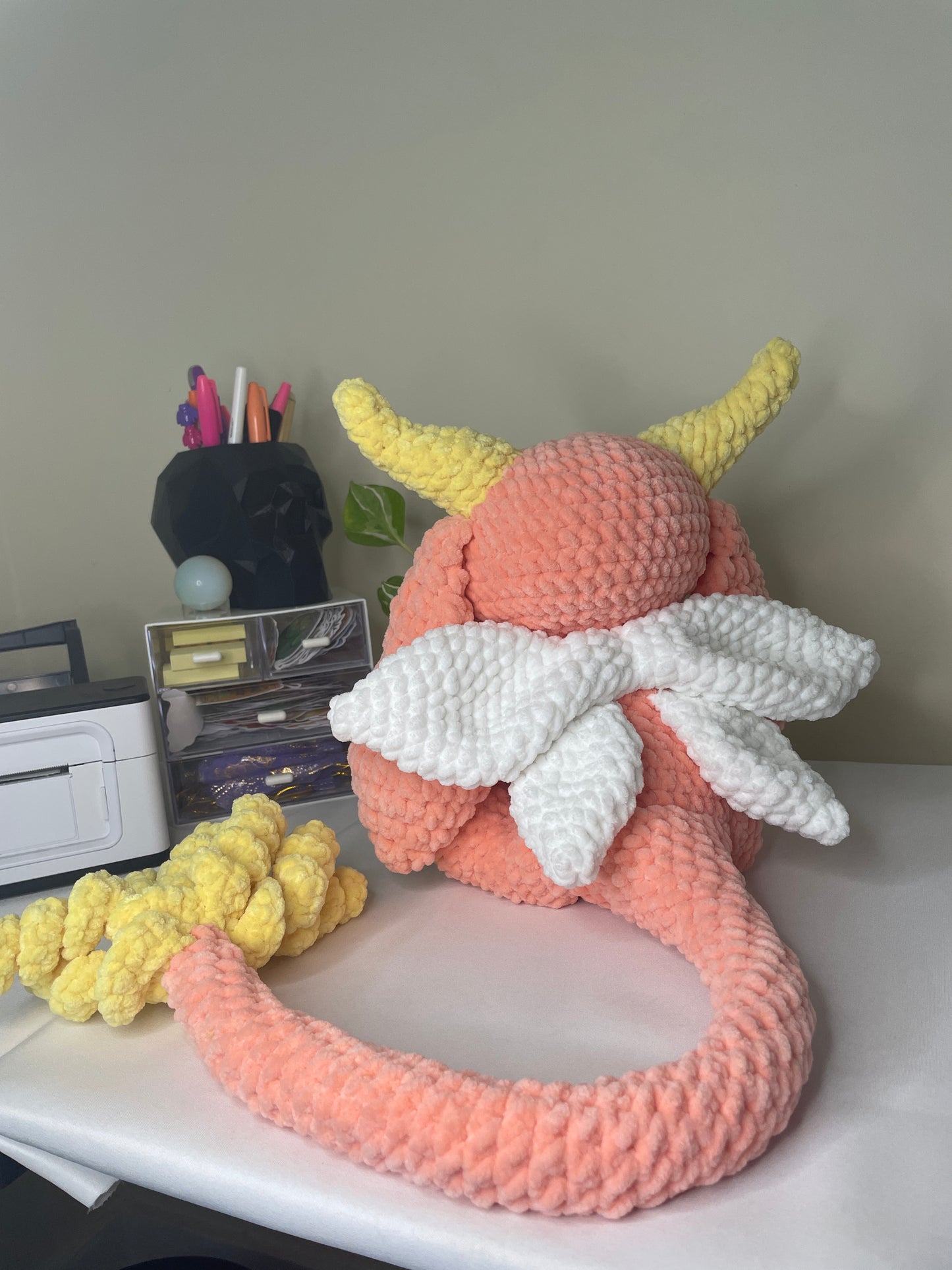 Peach & Yellow Celestial Fairy Amigurumi