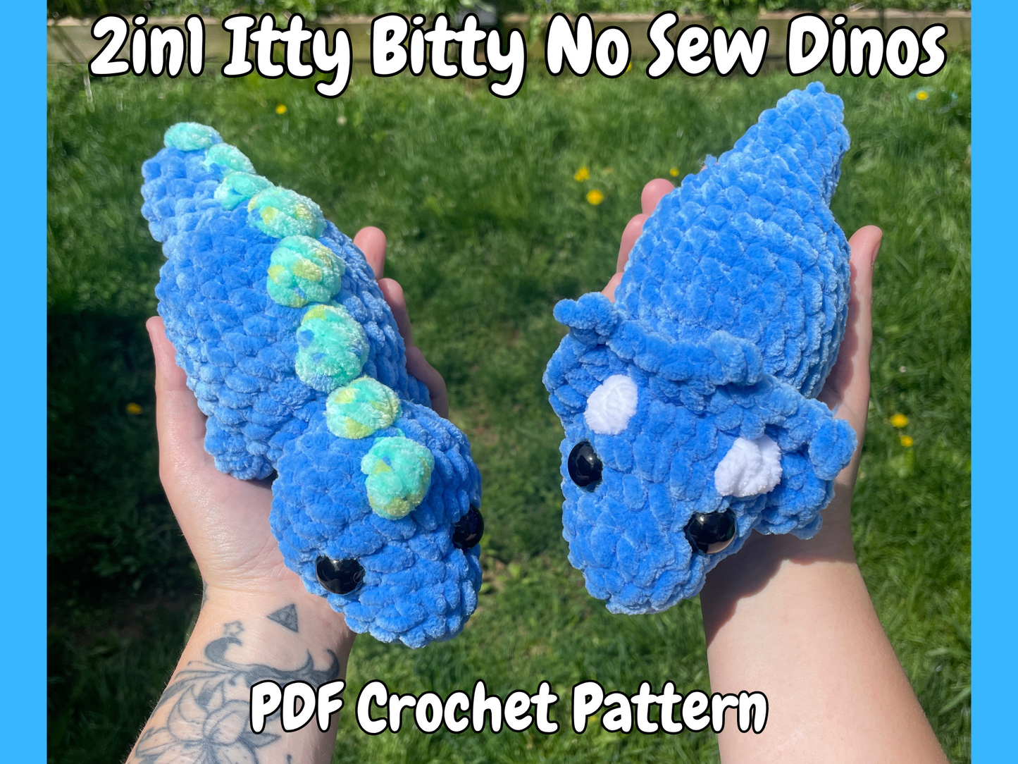 DIGITAL PDF | 2in1 Itty Bitty No Sew Dinos