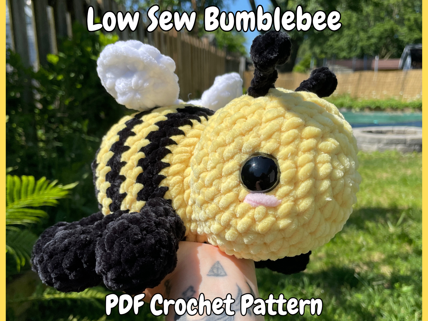 DIGITAL PDF | Low Sew Bumblebee Crochet Pattern