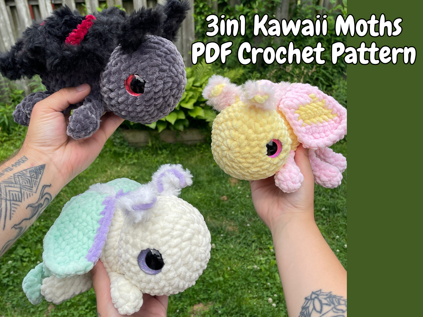 DIGITAL PDF | 3in1 Kawaii Moths