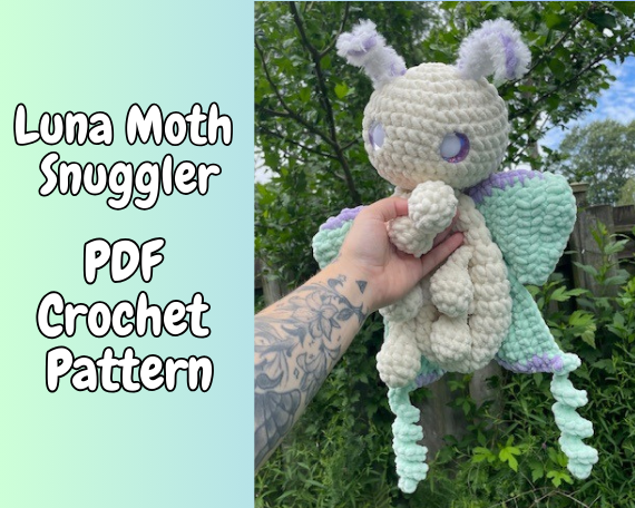 DIGITAL PDF | Luna Moth Snuggler Crochet Pattern