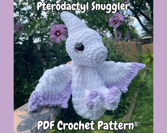 DIGITAL PDF | Pterodactyl Snuggler Crochet Amigurumi Pattern