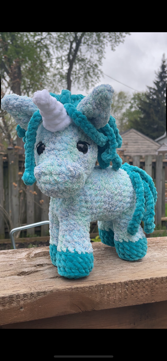Blue Unicorn Amigurumi