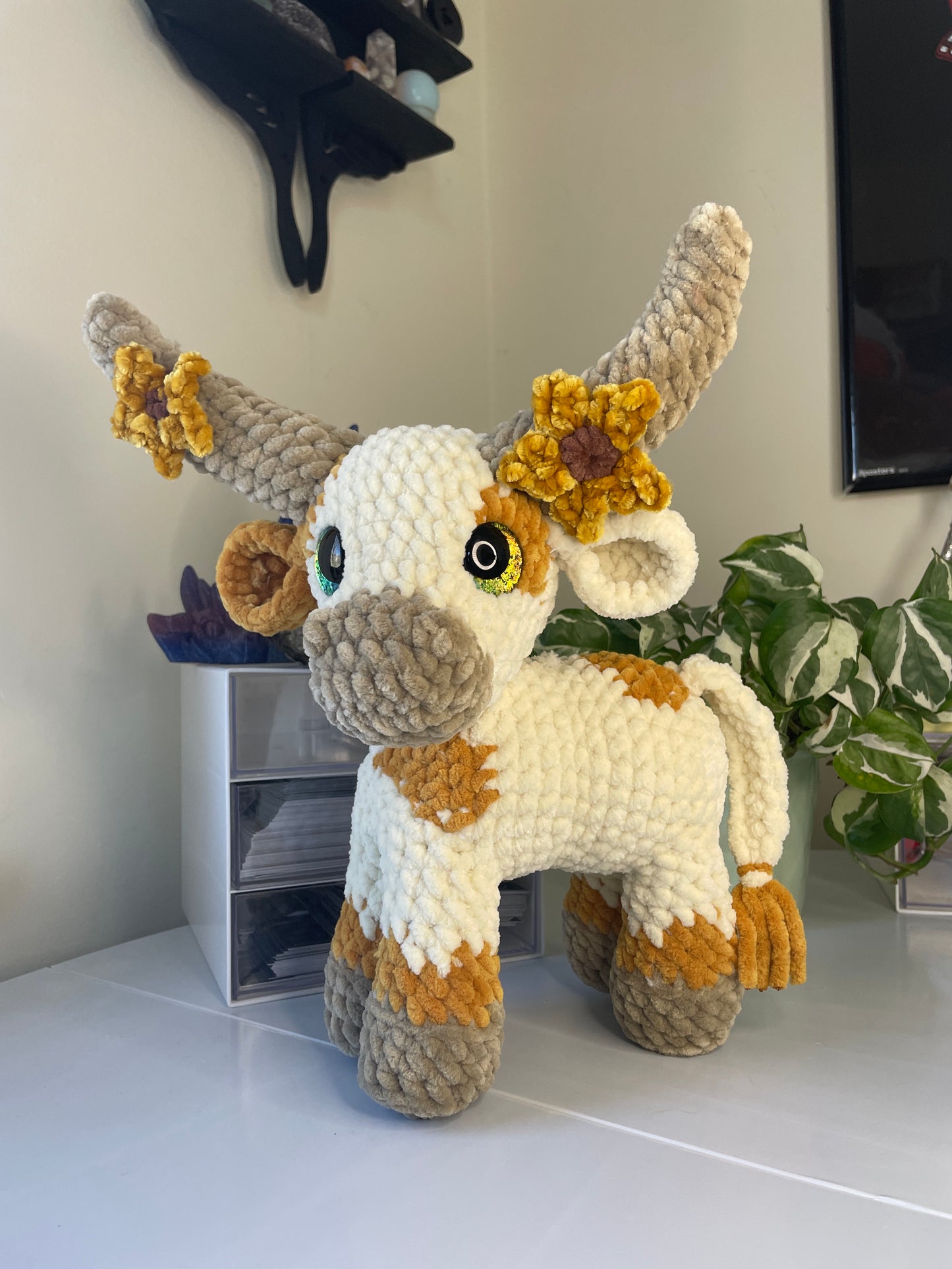 Sunflower Longhorn Amigurumi