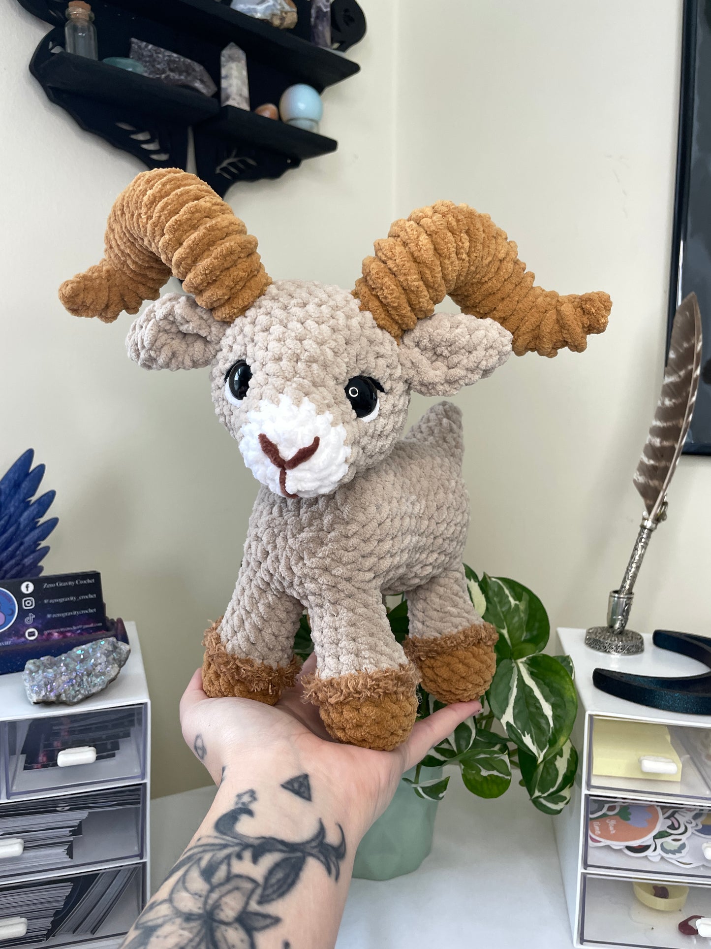 DIGITAL PDF | 2in1 Sitting & Standing Ram Bundle Crochet Amigurumi Pattern