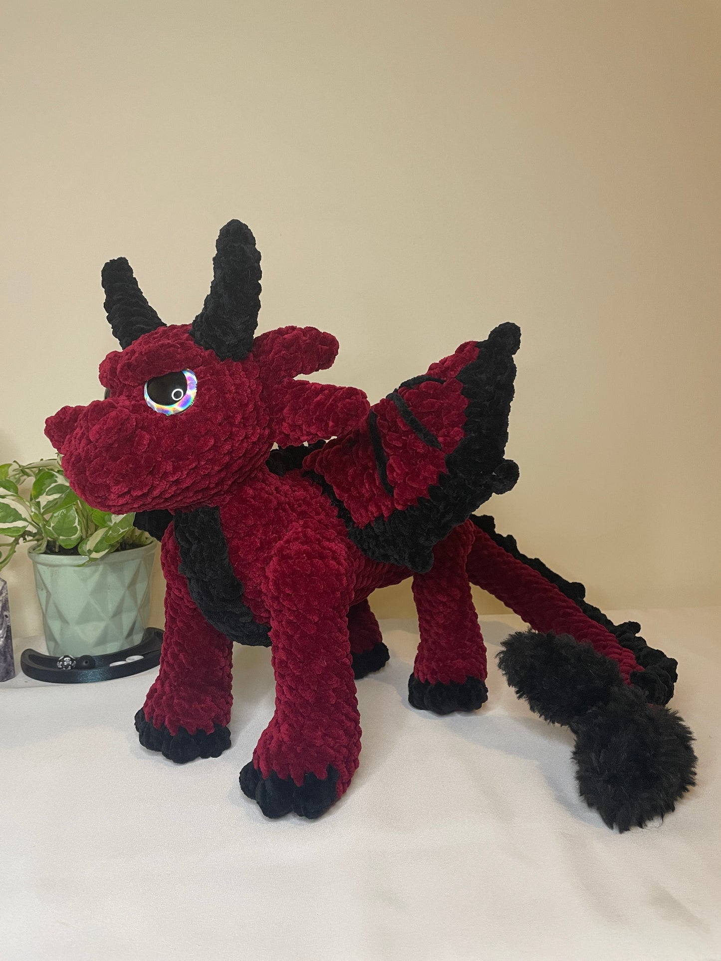 DIGITAL PDF | Onyx The Standing Dragon Crochet Amigurumi Pattern