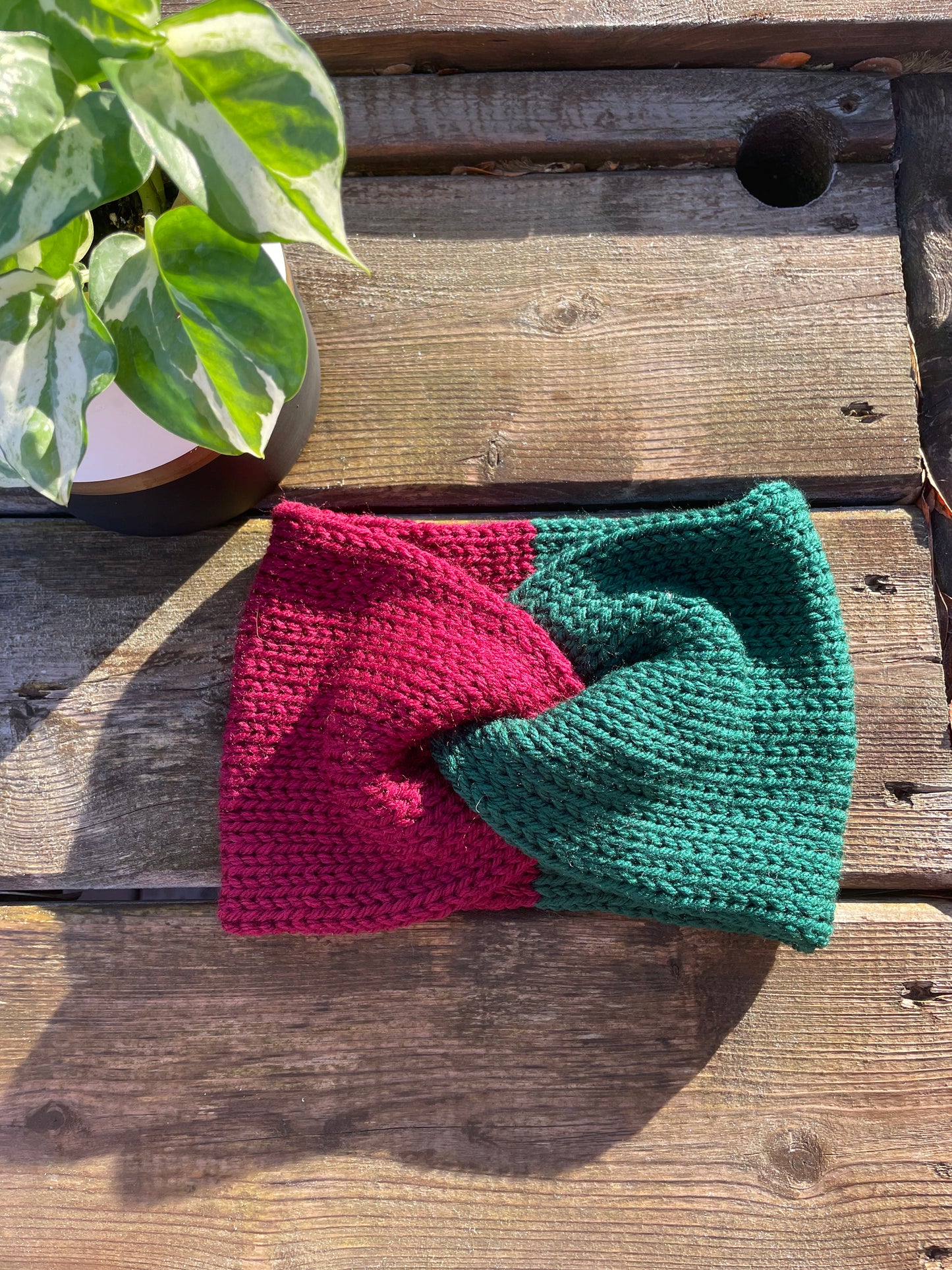 Burgundy & Emerald Woman’s Earwarmer