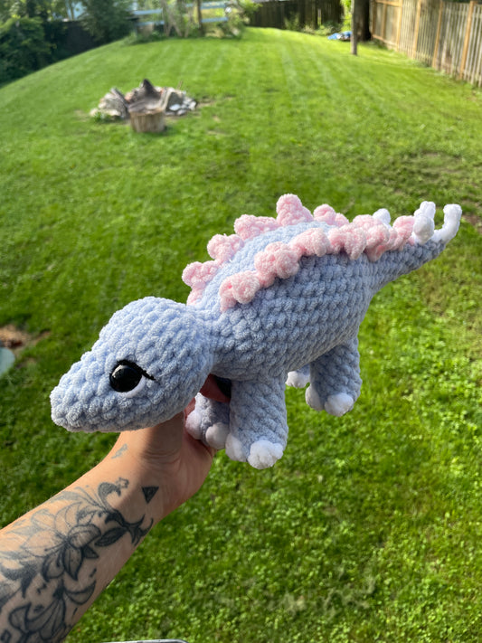 Blue Stegosaurus Amigurumi