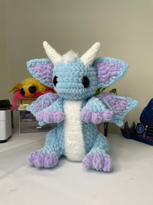 Blue & Purple Dragon Amigurumi