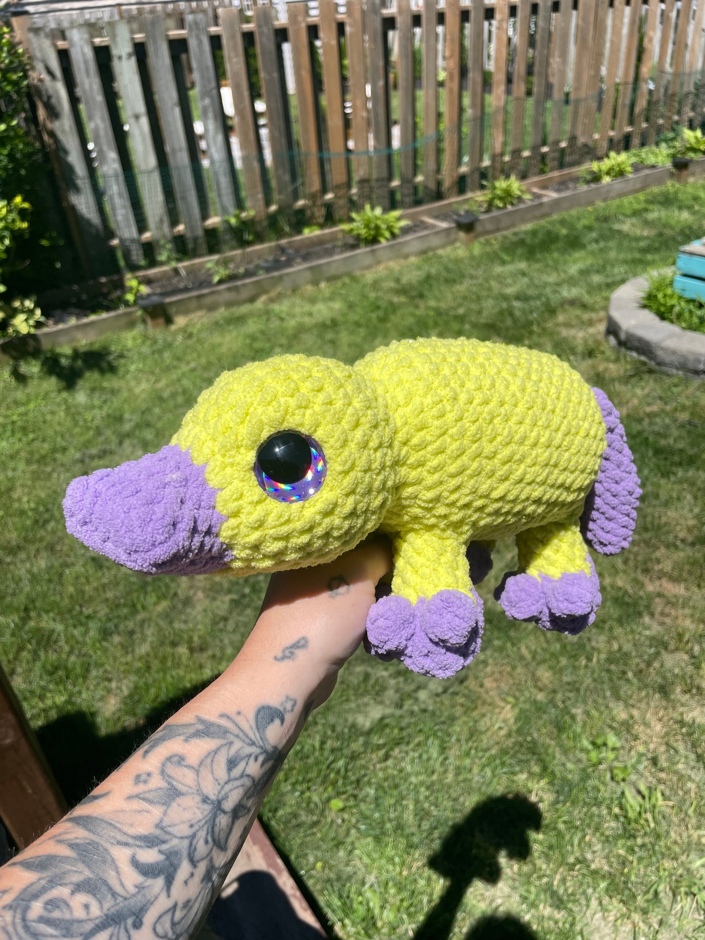 Green & Purple Platypus Amigurumi