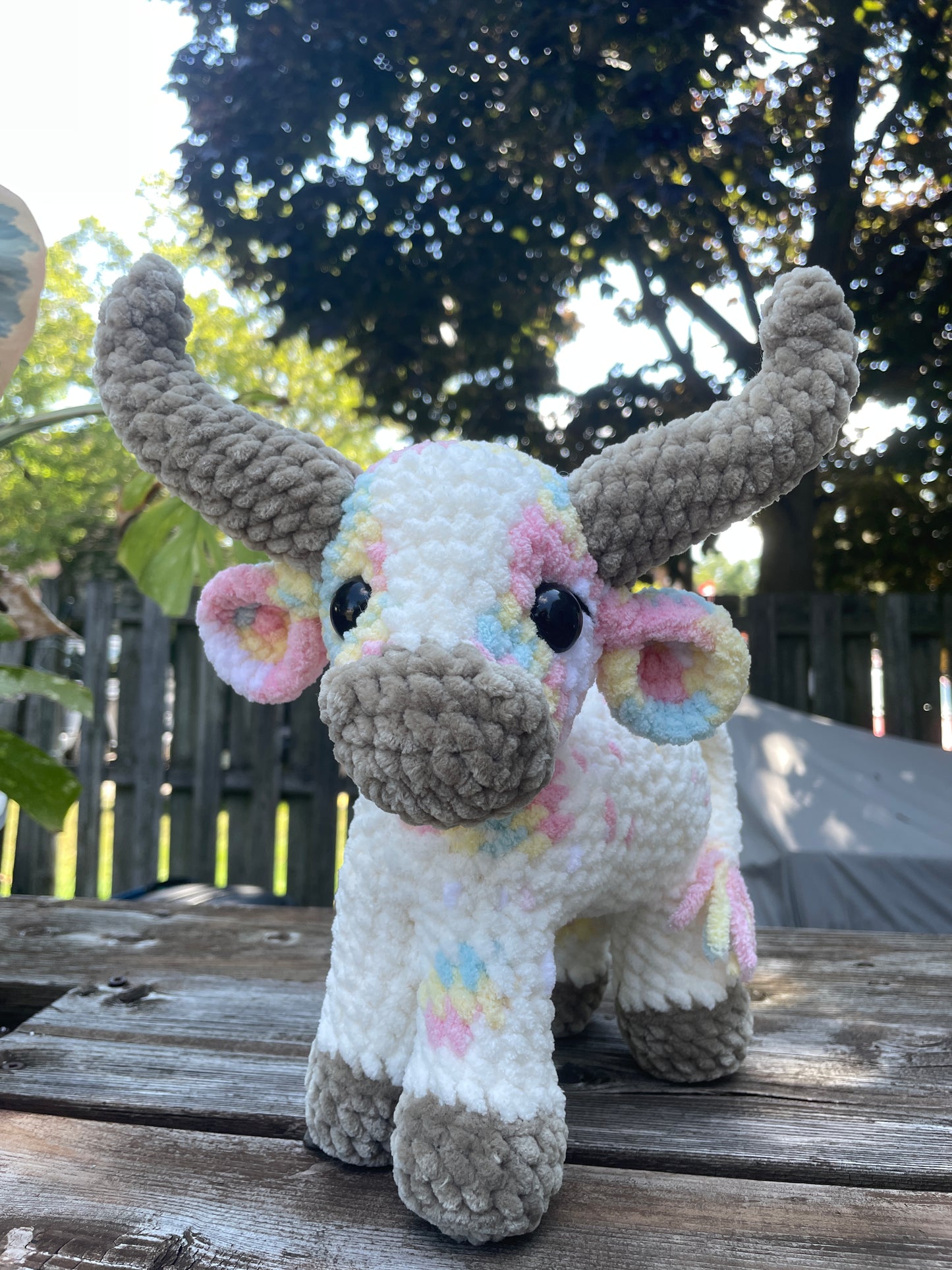 Birthday Cake Longhorn Amigurumi