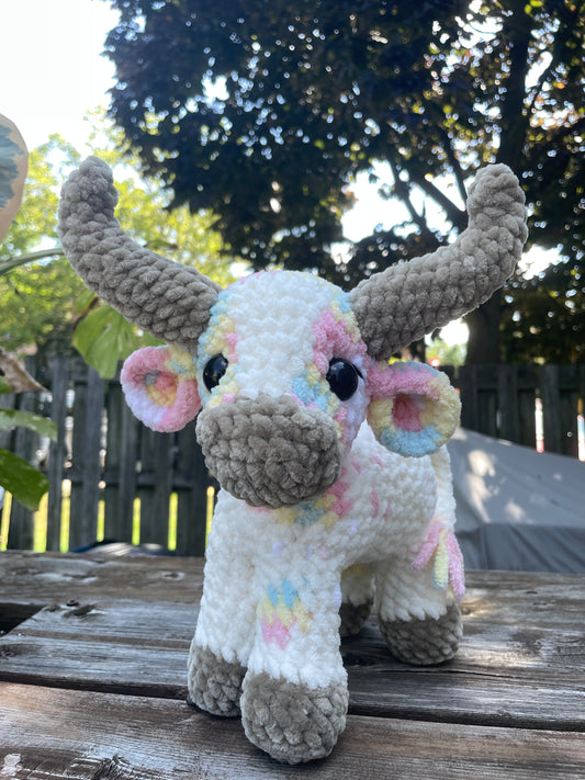 Birthday Cake Longhorn Amigurumi