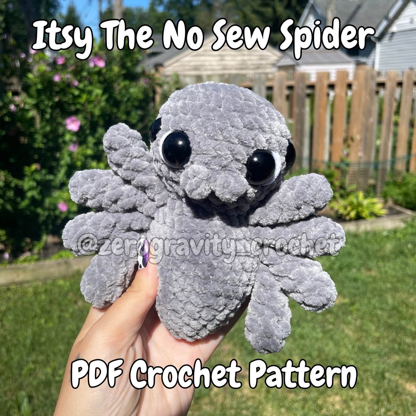 DIGITAL PDF | Itsy The No Sew Spider Crochet Amigurumi Pattern