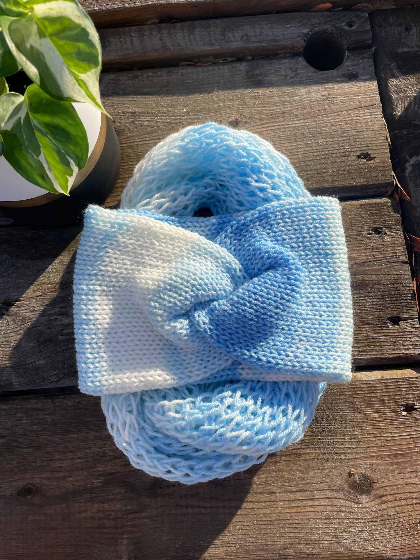 Sky Blue Earwarmer & Infinity Scarf Set (woman’s)