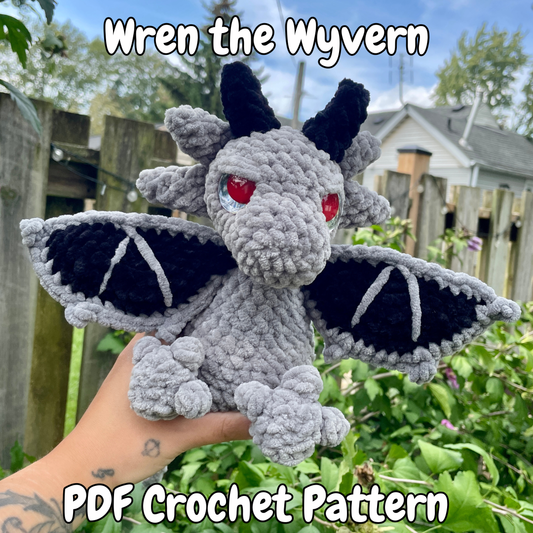 DIGITAL PDF | Wren the Wyvern Crochet Amigurumi Pattern