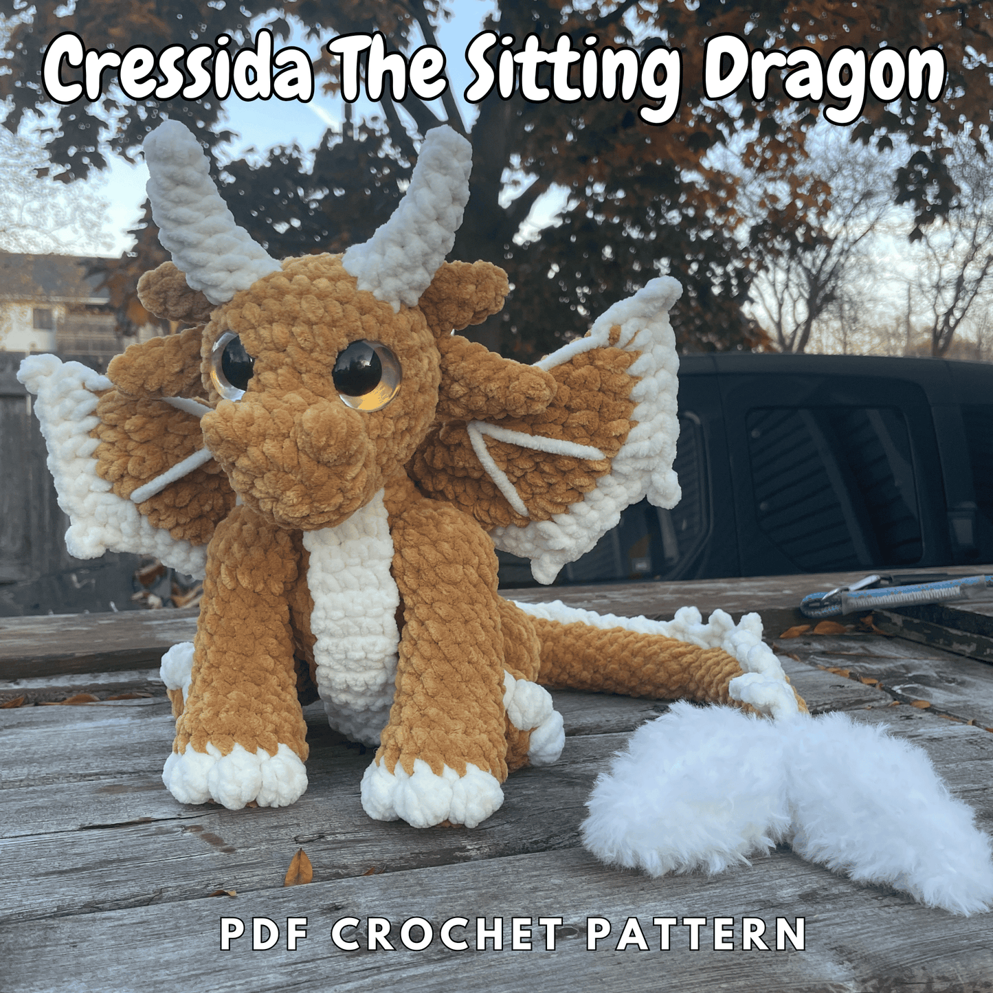 DIGITAL PDF | Cressida The Sitting Dragon Crochet Amigurumi Pattern