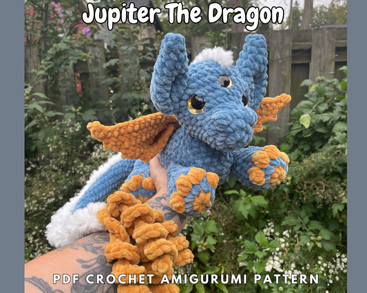 DIGITAL PDF | Jupiter The Dragon Crochet Amigurumi Pattern