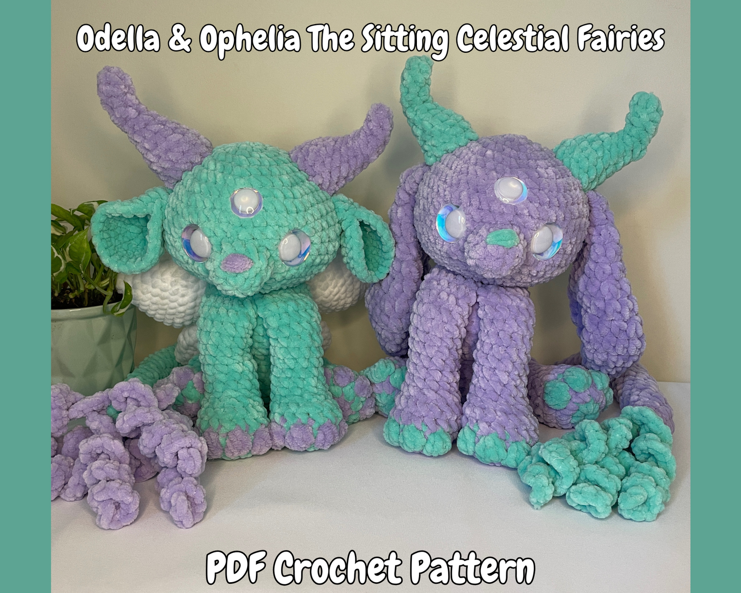 Digital PDF | Odella & Ophelia The Sitting Celestial Fairies Crochet Amigurumi Pattern