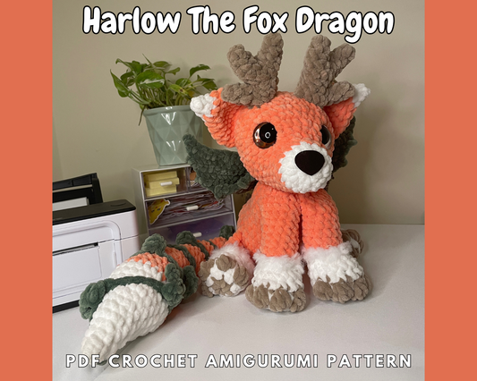 DIGITAL PDF | Harlow The Dragon Crochet Amigurumi Pattern