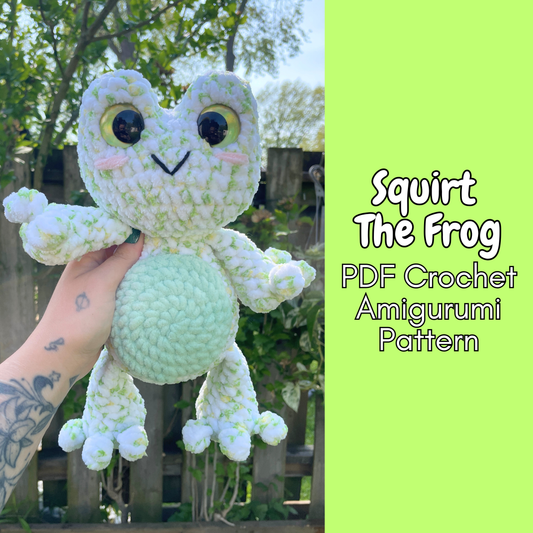 DIGITAL PDF | Squirt The Frog Crochet Amigurumi Pattern