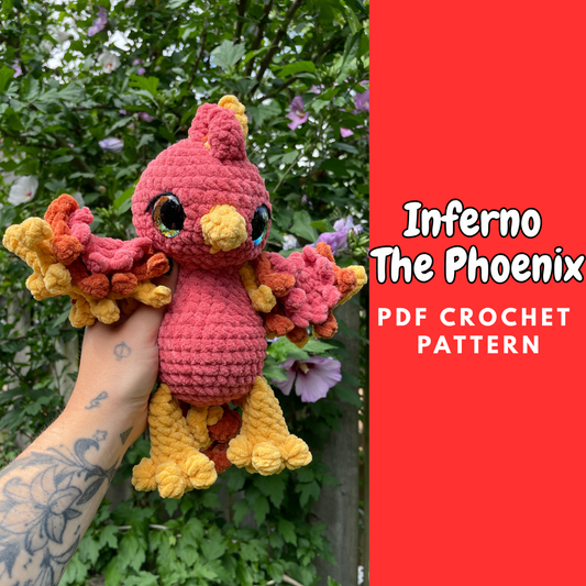 DIGITAL PDF | Inferno The Phoenix Crochet Amigurumi Pattern