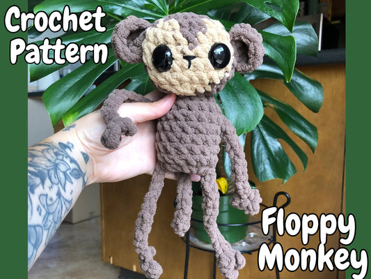 DIGITAL PDF | Floppy Monkey Crochet Pattern